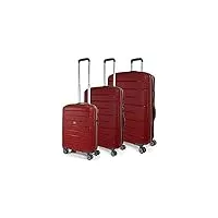 modo by rv starlight 2.0 set de bagages, 110 liters, rouge (rosso)