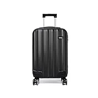 kono valise de voyage 55×35×20cm rigide abs cabine à main 4 roulettes petite valises, noir