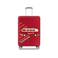 chilsuessy housse de protection élastique extra épaisse pour valise, bagages, bagages, valises de voyage, rouge bordeaux, m/22-24 zoll