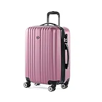 fergÉ bagage cabine rigide à 4 roulettes toulouse valise bagage à main trolley pink
