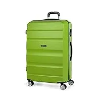 itaca - valise grande taille. grande valise rigide 4 roulettes - valise grande taille xxl ultra légère - valise de voyage. combinaison verrouillage t71670, pistache