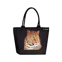 von lilienfeld® cabas grands félins léopard femme homme besace sac bandoulière spacieux