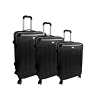 mojawo®, set de bagages noir noir