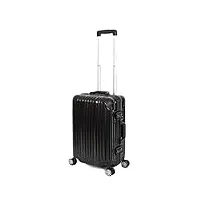 travelhouse london t1169 valise rigide à roulettes avec cadre en aluminium différentes tailles et couleurs, noir , handgepäck