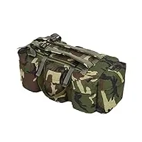 vidaxl sac de sport en style militaire sac à dos sac à bagages rangement stockage voyage en plein air randonnée camping extérieur 90 l camouflage