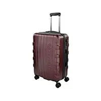 bugatti galatea valise rigide 66x47x26,5 cm - 65l, 4 roues avec serrure à combinaison tsa, rouge