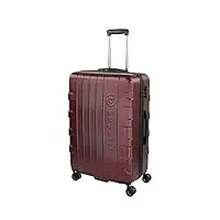 bugatti galatea valise rigide 76x52x29,5 cm - 96l, 4 roues avec serrure à combinaison tsa, rouge