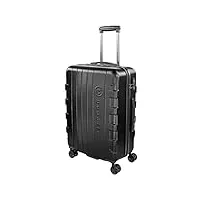 bugatti galatea valise rigide 66x47x26,5 cm - 65l, 4 roues avec serrure à combinaison tsa, noir