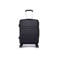 kono valise à la mode moyen valise de 24 pouces valise rigide abs 4 valises trolley de voyage (24" noir)