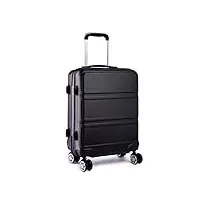 kono valise à la mode grande valise de 28 pouces valise rigide abs 4 valises trolley de voyage (28" noir)