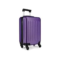 kono valise rigide abs taille moyenne bagage de 24 pouces léger 4 roulettes (24", violet)