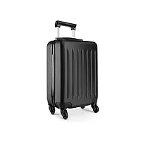 kono valise rigide abs taille moyenne bagage de 24 pouces léger 4 roulettes (24" noir)