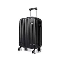 kono bagage rigide cabine à main valise 39 litre 4 roulettes noir