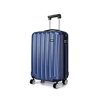 kono bagage rigide cabine à main valise 39 litre 4 roulettes marine