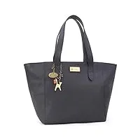 catwalk collection handbags - cuir saffiano résistant à l'eau - sac à main/tote/bandoulière/sac porté épaule - femme - paloma - noir