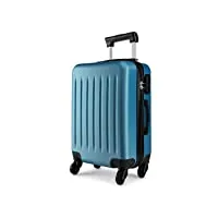 kono valise rigide abs taille moyenne bagage de 24 pouces léger 4 roulettes (24",marine)