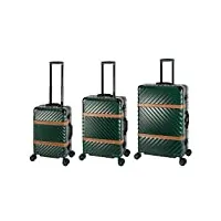 travelhouse paris valise de voyage à roulettes cadre en aluminium grand choix de couleurs (s,m,l,xl), vert, koffer-set (s+m+l), ensemble de valises