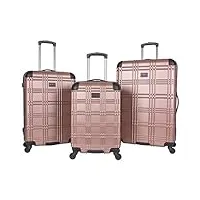 ben sherman nottingham valise de voyage à 4 roues 22 x 14,5 x 10, multicolore, 22 x 14,5 x 10 cm, rose gold, 3-piece set (20"/24"/28"), nottingham valise 4 roues