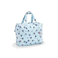 reisenthel mini maxi touringbag bagage cabine, 48 cm, 40 liters, bleu (blue leaves)