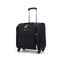 valise, sac pour ordinateur portable business bag bagages de cabine de bureau mobile 43x25x38 cm fengming (couleur : noir, taille : 18inches)