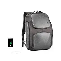 wy-ayng sac à dos homme sac à dos ordinateur, sac à dos de charge solaire sac de voyage sac de sport décontracté, avec chargeur usb,black,31 * 16 * 47cm