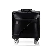 bagage à main cabine de voyage, valise à 4 roues 16"40x25x38 cm fengming (couleur : noir, taille : 16inches)