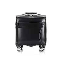 valise trolley, bagage à main cabine léger de voyage, avec 4 roues fengming (couleur : noir, taille : 16inches)