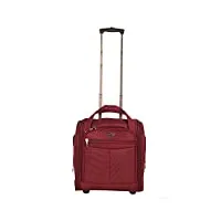 valise de chariot, sac d'ordinateur portable business bag bagages de cabine de bureau mobile 2 à roues 37x23x39.5 cm fengming (couleur : red, taille : 15inches)