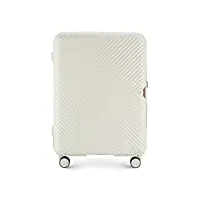 wittchen valise moyenne en matériau polycarbonate 4 roulettes pivotantes serrure à combinaison coquilles dures poids 3,4 kg blanc