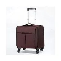 valise trolley ordinateur portable tablette ordinateur main bagage cabine 4 roues spinner 16"40x22x37 cm fengming (couleur : brown, taille : 16inches)