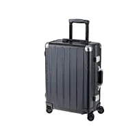 alumaxx 45171 orbit valise à roulettes en aluminium avec 4 roulettes doubles à 360° noir 54 x 40 x 20 cm