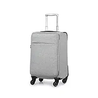 trolley valise cabine à main bagages voyage d'affaires carry on rolling case roller 4 wheel spinner porte-documents léger fengming (couleur : gray, taille : 35 * 25 * 56cm)