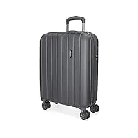 movom wood valise trolley cabine gris 40x55x20 cms rigide abs serrure tsa 38l 3,2kgs 4 roues doubles extensible bagage à main