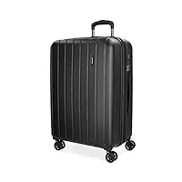movom wood valise moyenne noir 49x70x28 cms rigide abs serrure tsa 81l 4,1kgs 4 roues doubles extensible
