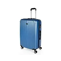 itaca - valise grande taille. grande valise rigide 4 roulettes - valise grande taille xxl ultra légère - valise de voyage. combinaison verrouillage t71570, bleu saphir