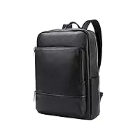 leathario sac à dos ordinateur portable 14 pouces en cuir véritable grande capacité Élégant sac a dos pc portable pour le travail, l'université, les voyages et l'École