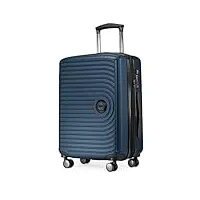 hauptstadtkoffer mitte - bagage à main 55x40x23, tsa, 4 roulettes, valise de voyage, valise rigide, valise à roulettes, valise bagage à main, valise bagage cabine, bleu foncé