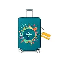 orgawise housse valise et Étiquette hauteur des bagages adaptée 58-63cm luggage cover de elastique housse de protection pour valise (voyage,m (22"-24"))