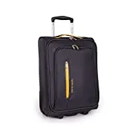 pierre cardin valise cion souple avec roues résistantes | valise télescopique avec sangles de rangement cl610m gris/orange carry on