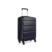 kono valise cabine abs 20 pouces rigide léger avec 4 roulettes (marine)