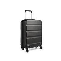 kono valise cabine abs 20 pouces rigide léger avec 4 roulettes (gris)