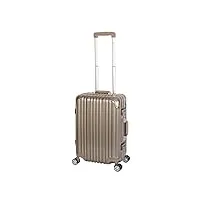 travelhouse london t1169 valise rigide à roulettes avec cadre en aluminium différentes tailles et couleurs, or, handgepäck