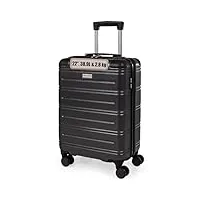 pierre cardin valise rigide en abs – bagage de voyage avec 8 roulettes pivotantes | poignée télescopique | valise rigide lyon cl889, gris foncé, s, valise