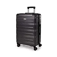 pierre cardin lyon cl889 valise rigide en abs avec 8 roulettes pivotantes poignée télescopique, gris foncé, m, valise