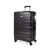 pierre cardin lyon cl889 valise rigide en abs avec 8 roulettes pivotantes poignée télescopique, gris foncé, l, ensemble de bagages