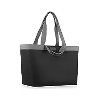 chiceco x-large sac à main imperméable cabas pour le travail voyager plage sac utilitaire - noir gris