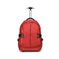 sh-lgx sac à dos de voyage d'affaires ultra-léger, sac à roulettes à roulettes pour ordinateur portable, sac pour bagage à main approuvé (couleur : orange, taille : 53 * 36 * 23cm)