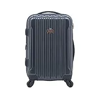 kensie bagages rigides alma pour femme, bleu nuit, carry-on 20-inch, valise rigide à roulettes alma