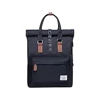 kaukko sacs scolaires sac à dos oxford élégant sac léger sac à main pour 14" ordinateur portable (noir(k47))
