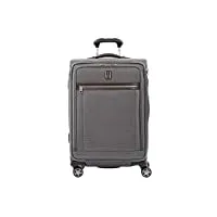 travelpro platinium elite grande valise souple 4 roues 71x47x30 cm extensible et durable capacité 97 litres roues magnétiques pivotantes bagage de voyage gris garanti 10 ans
